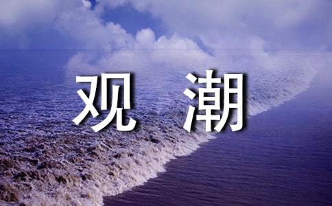 關于觀潮作文600字3篇